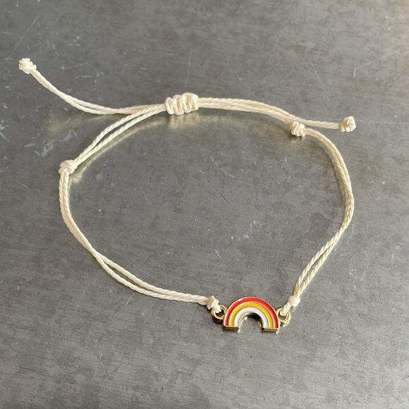 Handmade Rainbow Beaded Charm Bracelet or Anklet - Set of 3 - Picture 6 of 13